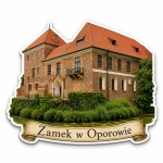 Magnes pamiątkowy z motywem Zamku w Oporowie