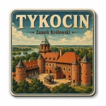 Magnes pamiątkowy z Zamkiem Królewskim w Tykocinie