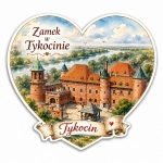 Magnes pamiątkowy z motywem Zamku w Tykocinie