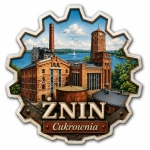 Magnes Żnin – historyczny budynek cukrowni, jezioro i las