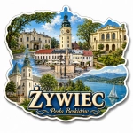 Magnes pamiątkowy Perła Beskidów – Żywiec
