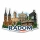 Magnes pamiątkowy Radom z panoramą miasta