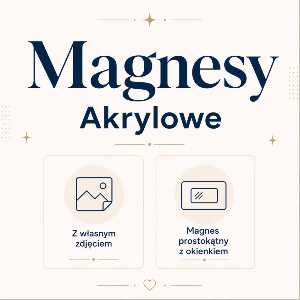 Magnes Akrylowy Prostokątny Indywidualny