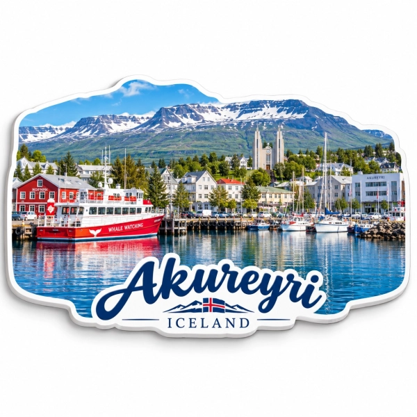 Magnes pamiątkowy Akureyri w Islandii