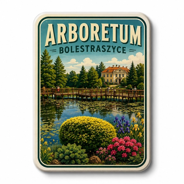 Pamiątkowy magnes Arboretum w Bolestraszycach