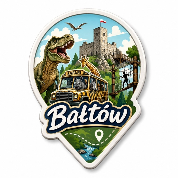 Magnes pamiątkowy Bałtów z motywem safari