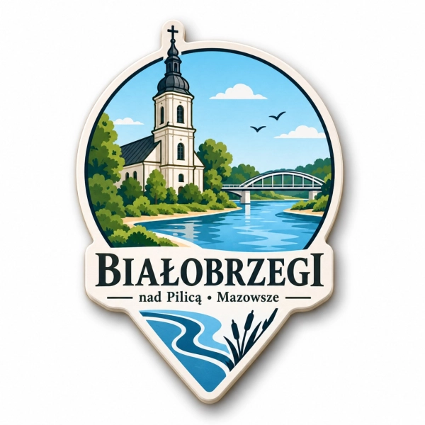 Magnes pamiątkowy Białobrzegi nad Pilicą