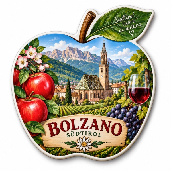 Magnes pamiątkowy z widokiem na Bolzano