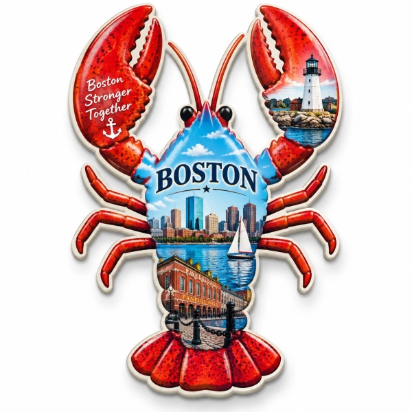 Pamiątkowy magnes Boston Stronger Together w kształcie homara