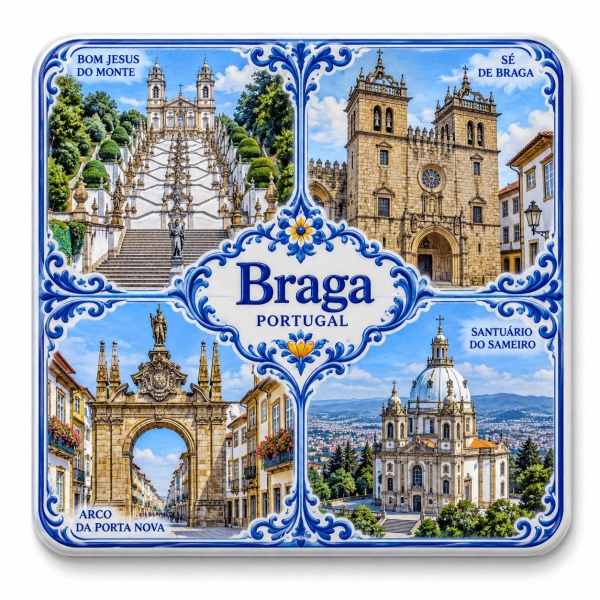 Magnes pamiątkowy Braga, Portugalia