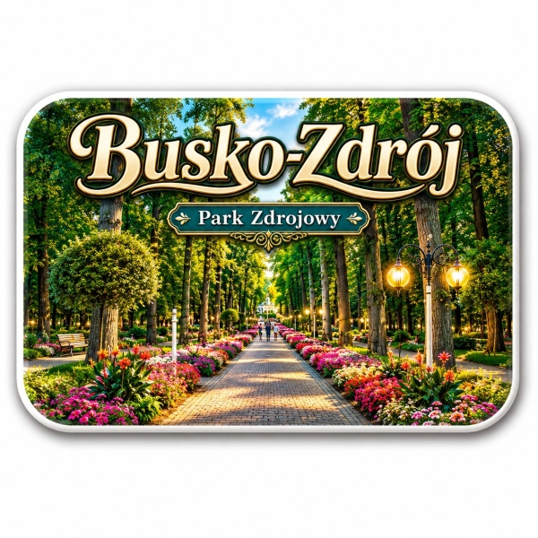 Magnes pamiątkowy Park Zdrojowy Busko-Zdrój