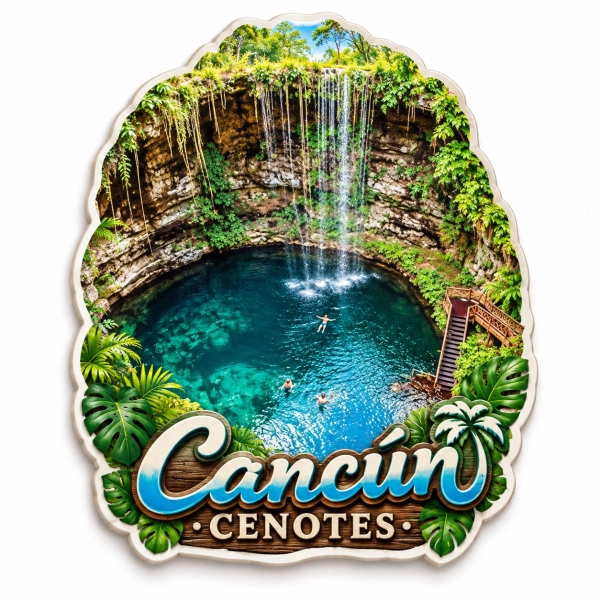Pamiątkowy magnes z Cancún w Meksyku