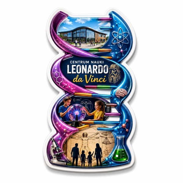 Pamiątkowy magnes Centrum Nauki Leonardo da Vinci