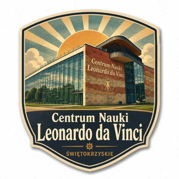 Magnes pamiątkowy Centrum Nauki Leonardo da Vinci w Świętokrzyskiem