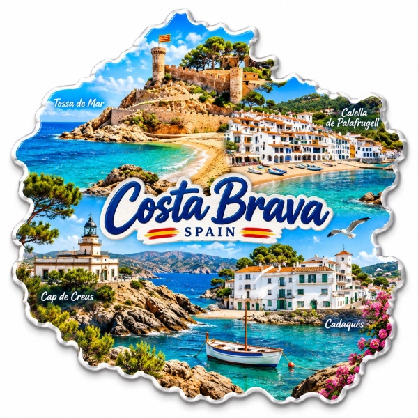 Pamiątkowy magnes Costa Brava w Hiszpanii