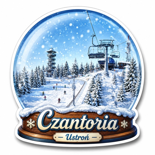 Pamiątkowy magnes Czantoria z zimowym motywem