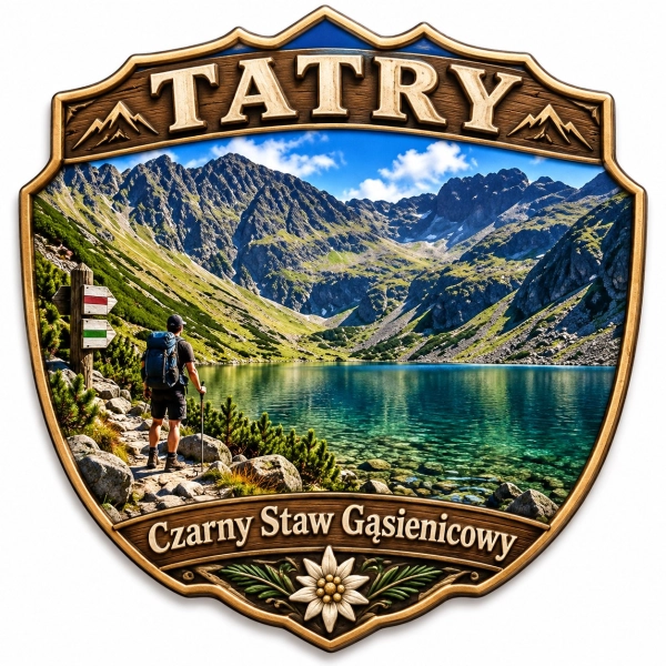 Magnes pamiątkowy z Czarnym Stawem Gąsienicowym