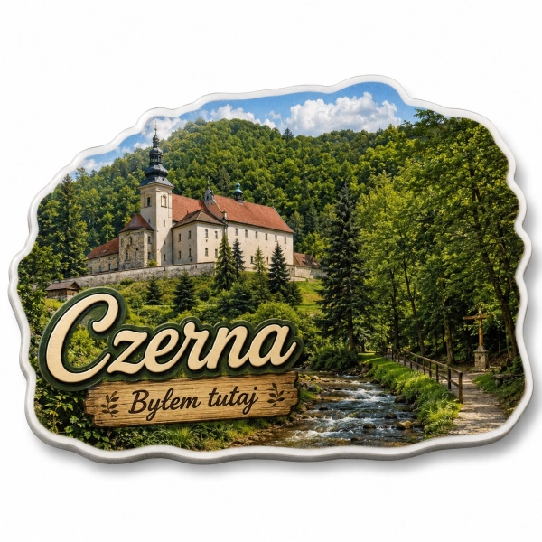 Pamiątkowy magnes Czerna z motywem zamku