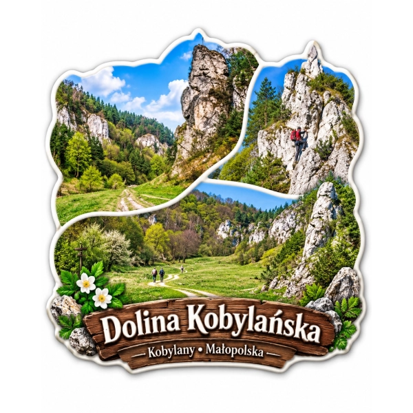 Magnes pamiątkowy z motywem Doliny Kobylańskiej