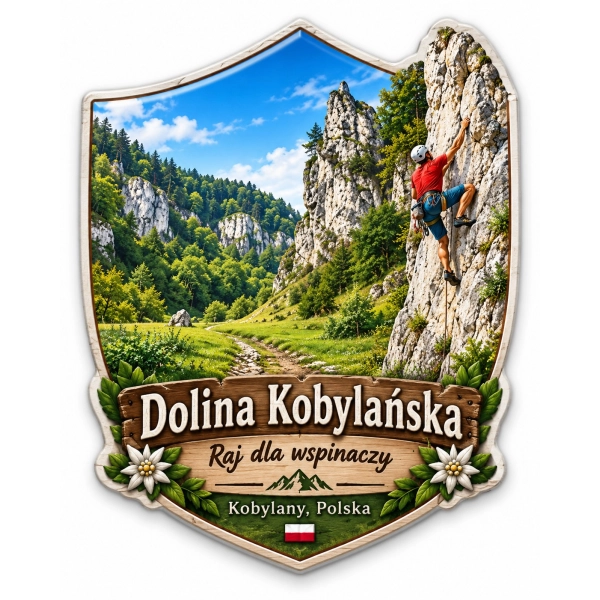 Magnes pamiątkowy Dolina Kobylańska – raj dla wspinaczy