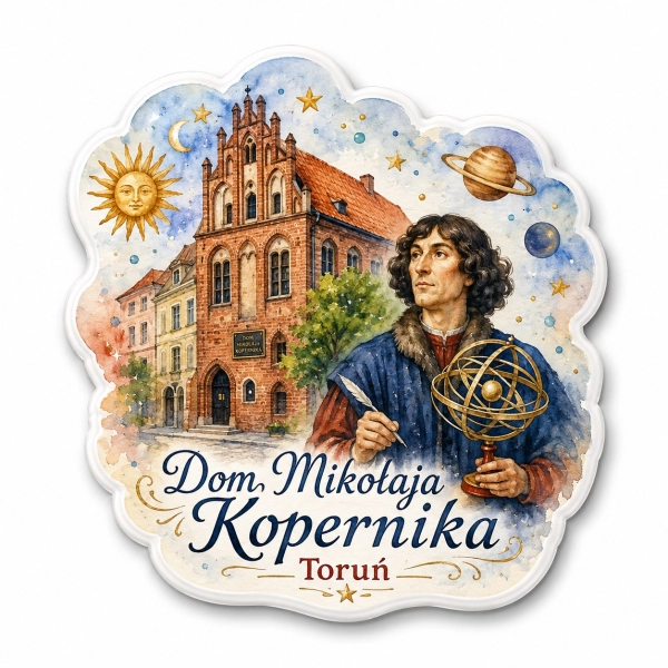 Pamiątkowy magnes Dom Mikołaja Kopernika w Toruniu
