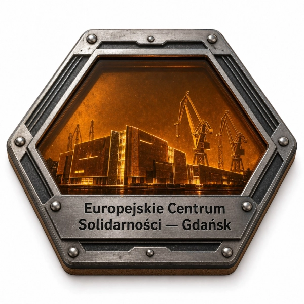 Pamiątkowy magnes Europejskie Centrum Solidarności w Gdańsku