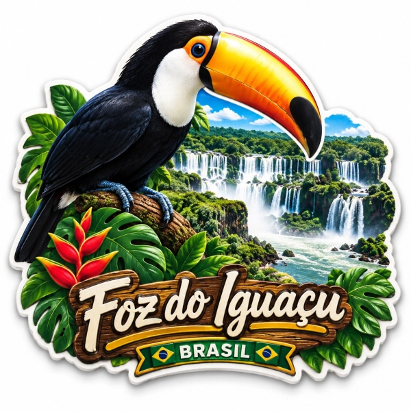 Magnes pamiątkowy z motywem Foz do Iguaçu w Brazylii