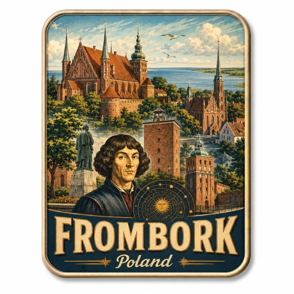 Magnes pamiątkowy z Fromborkiem