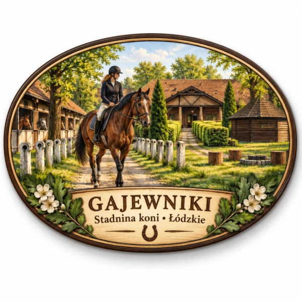Magnes pamiątkowy Gajewniki — stadnina koni