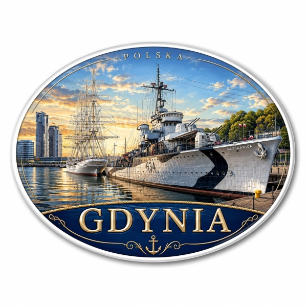 Magnes pamiątkowy Gdynia Port Morski