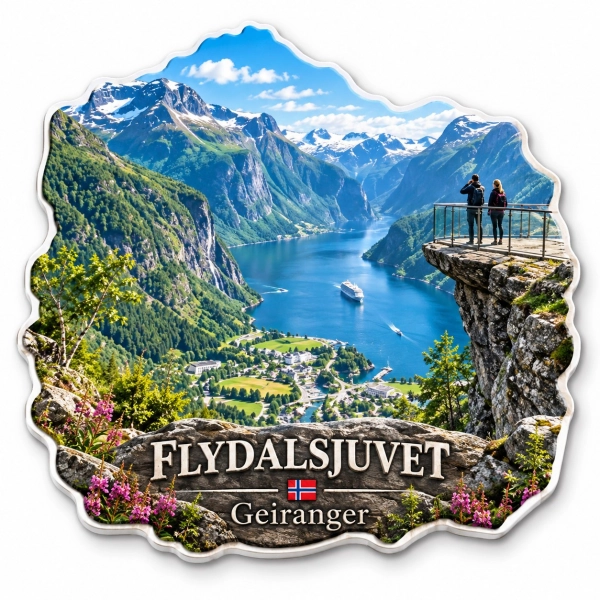 Magnes pamiątkowy Flydalsjuvet Geiranger
