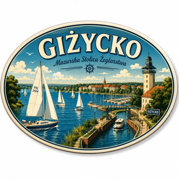 Pamiątkowy magnes Giżycko – Port Żaglowy