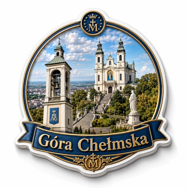 Magnes pamiątkowy Góra Chełmska z Bazyliką Archikatedralną w Chełmie