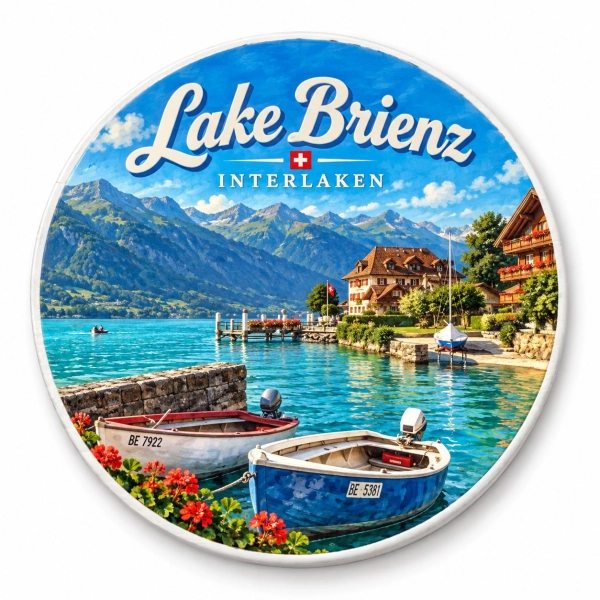 Pamiątkowy magnes z Interlaken w Szwajcarii