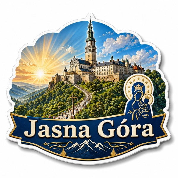 Pamiątkowy magnes Jasna Góra z widokiem na zamek
