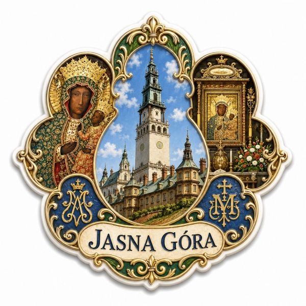 Pamiątkowy magnes Jasna Góra z nadrukiem UV