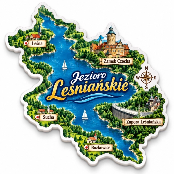 Magnes pamiątkowy Jezioro Leśniańskie