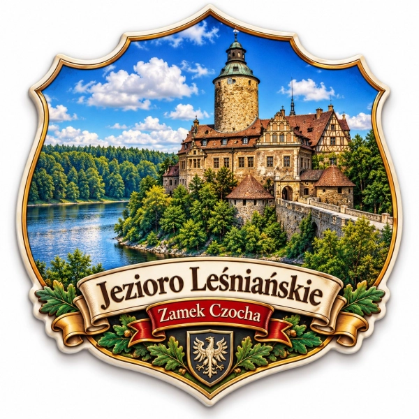 Magnes pamiątkowy z Jeziorem Leśniańskim