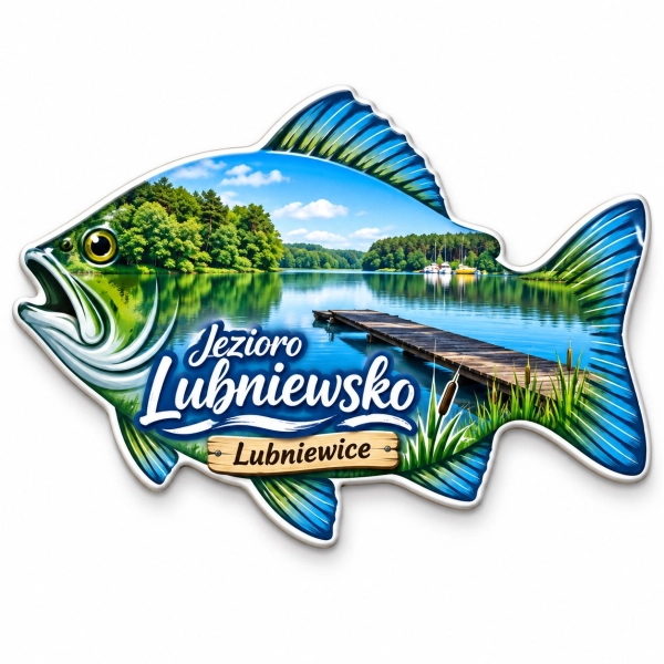 Magnes pamiątkowy Jezioro Lubniewsko – ryba