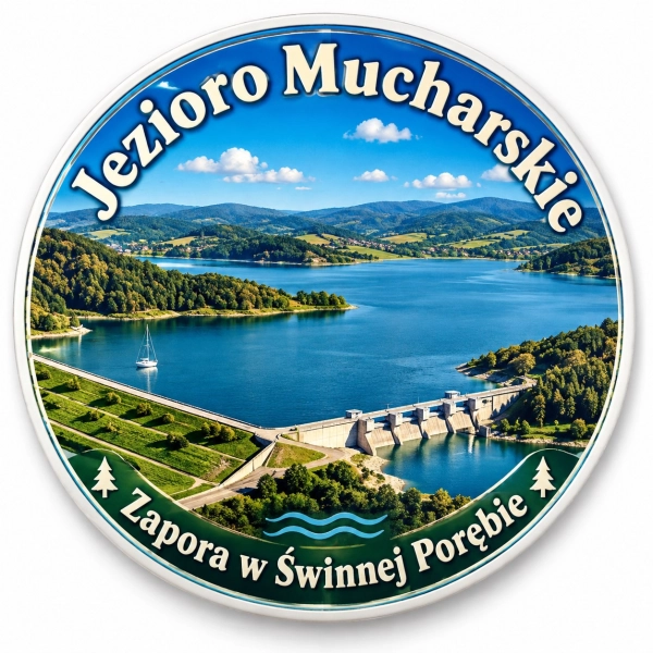 Magnes pamiątkowy Jezioro Mucharskie