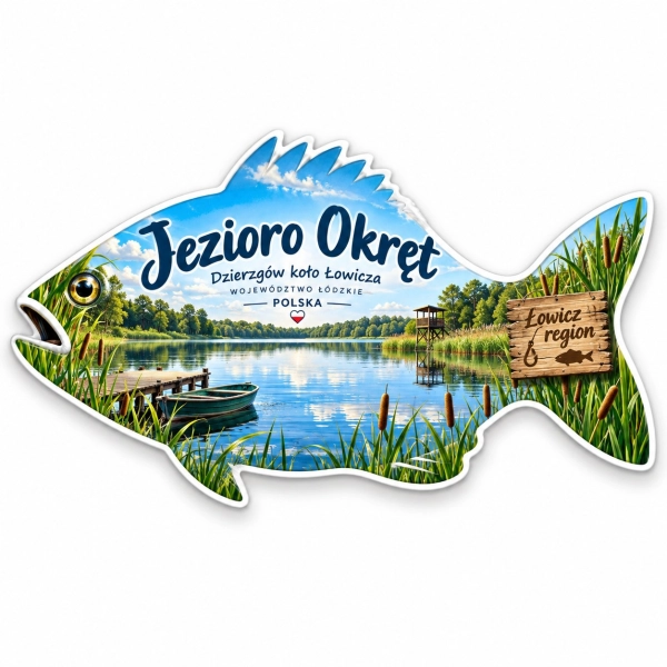 Magnes pamiątkowy Jezioro Okręt