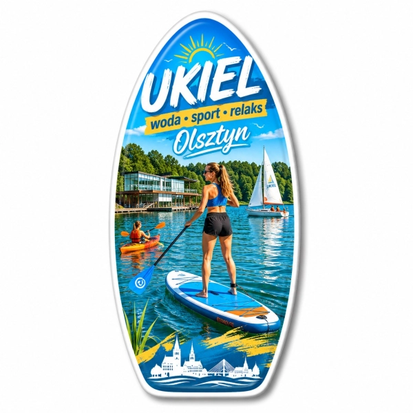 Magnes pamiątkowy Paddleboarding na Jeziorze Ukiel