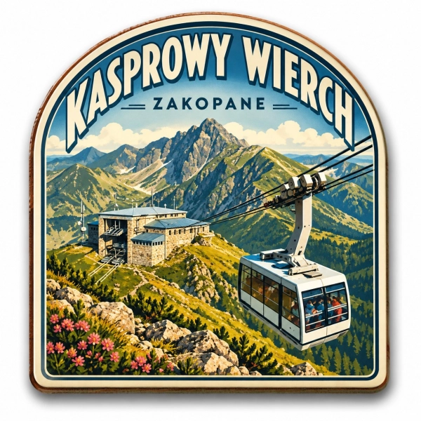 Magnes pamiątkowy Kasprowy Wierch