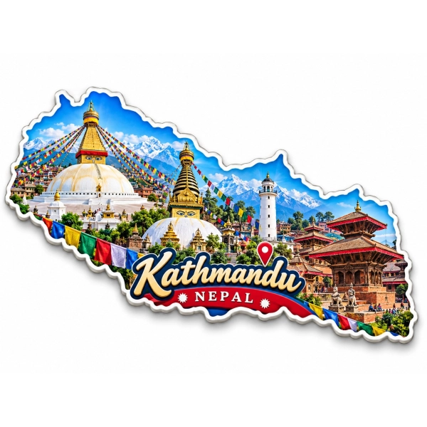 Pamiątkowy magnes Katmandu, Nepal