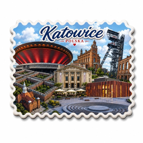 Magnes pamiątkowy Katowice