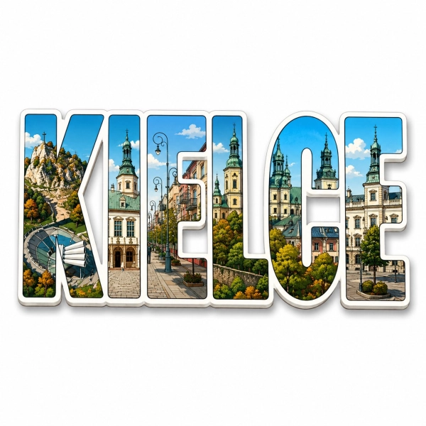 Magnes Kielce z motywem atrakcji turystycznych