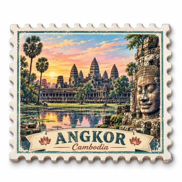 Magnes pamiątkowy Angkor – kompleks świątynny w Kambodży