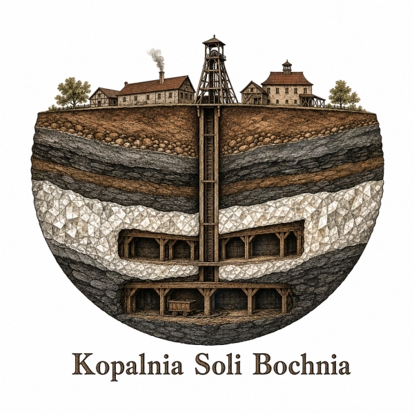 Pamiątkowy magnes Kopalnia Soli Bochnia
