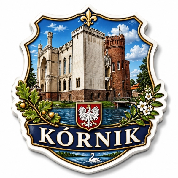 Magnes pamiątkowy z zamkiem Kórnik