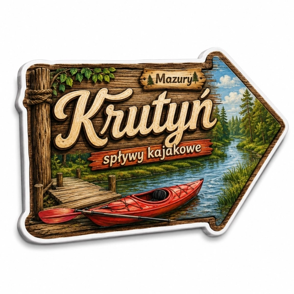 Pamiątkowy magnes Krutyń – spływy kajakowe